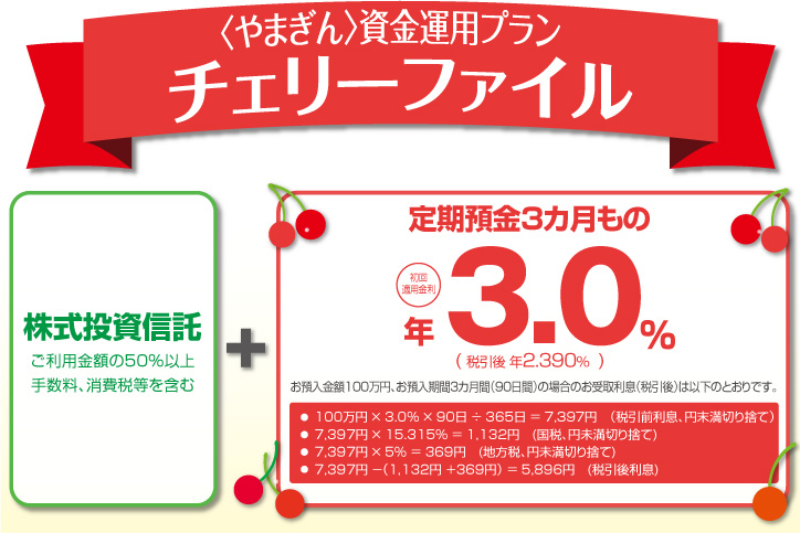 定期預金3カ月もの初回適用金利3.0％