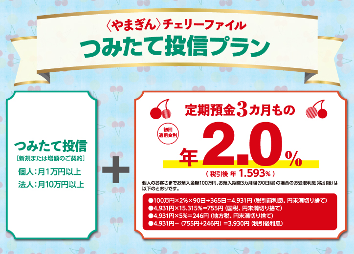 〈やまぎん〉チェリーファイル つみたて投信プラン